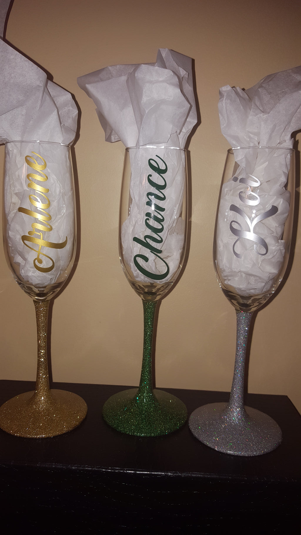 Personalized Champagne Flute  Set (8 oz) - 2 for $20 BLACK FRIDAY PLUS SALE